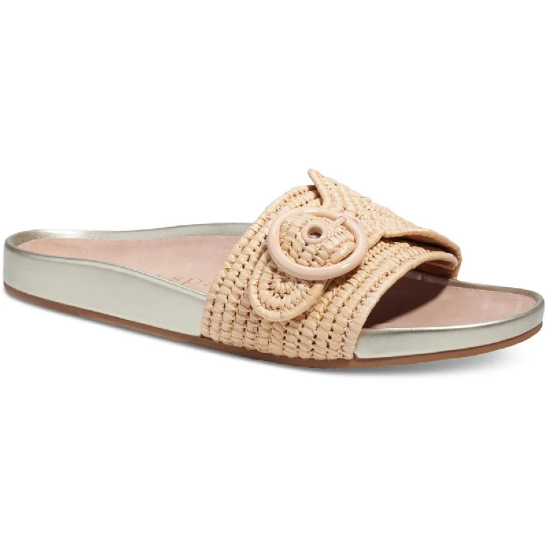 Trendy sandals for women with a sleek, modern design -Kate Spade New York Womens Maribelle Woven Buckle Slide Sandals