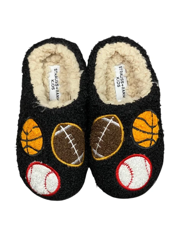 slippers with back heel support-Black Sport Slipper