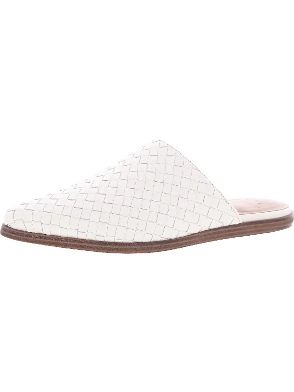 slippers for sore feet after work-Garren Womens Leather Slide On Mules