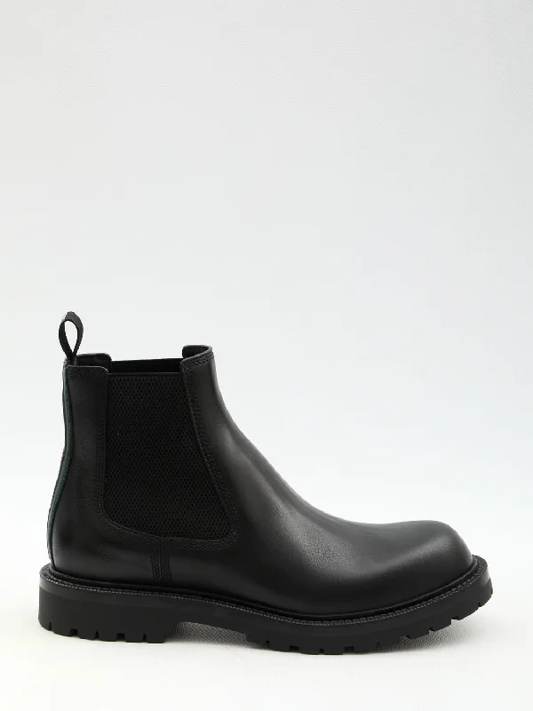 boots with adjustable heel for better comfort-GUCCI Men's Chelsea Boots with Web Detail