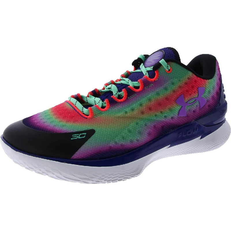 running shoes for weather resistance -Under Armour Mens Curry 1 Low Flotro NM Tie Dye Lace-Up Running & Training Shoes