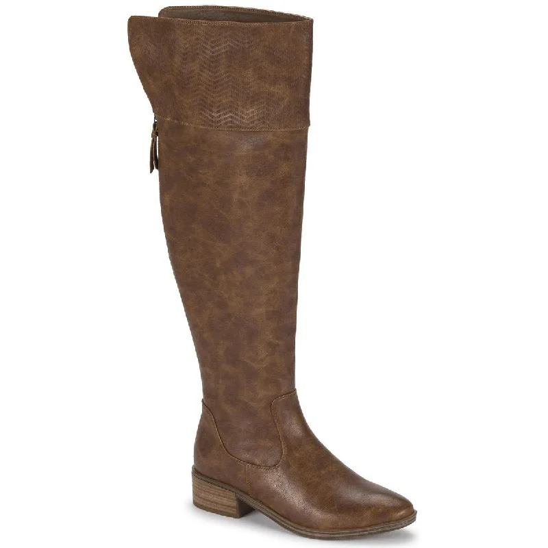 waterproof boots for rainy days-Baretraps Womens Marcela Textured Tall Over-The-Knee Boots