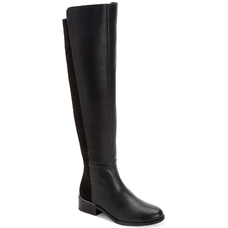 boots with extra comfort and arch support for outdoor wear-Alfani Womens Ludlowe Leather Over-The-Knee Boots