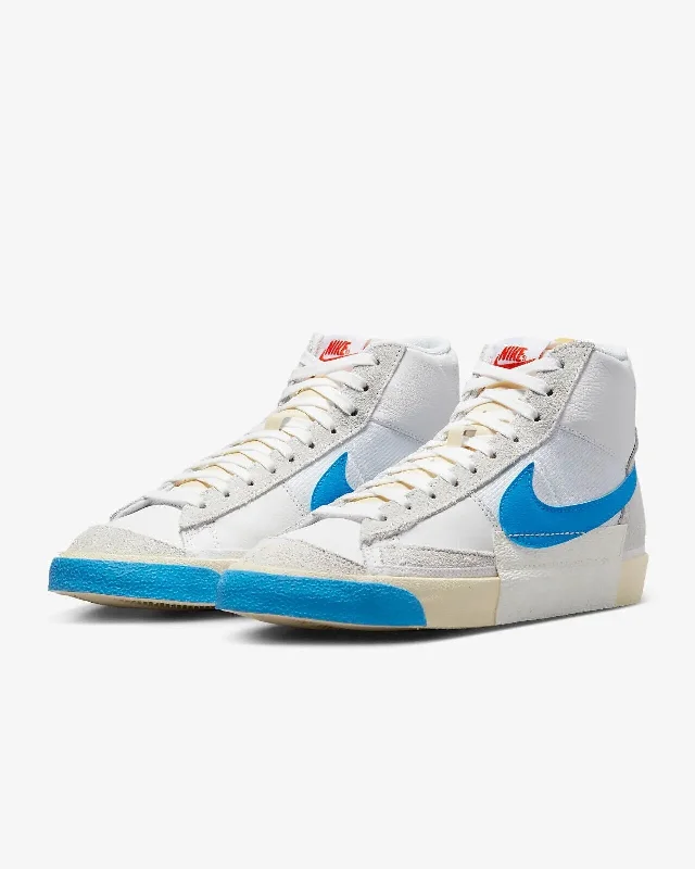 Nike Blazer Mid Pro Club DQ7673-102 Men's White/Beach/Blue Sneaker Shoes CG683