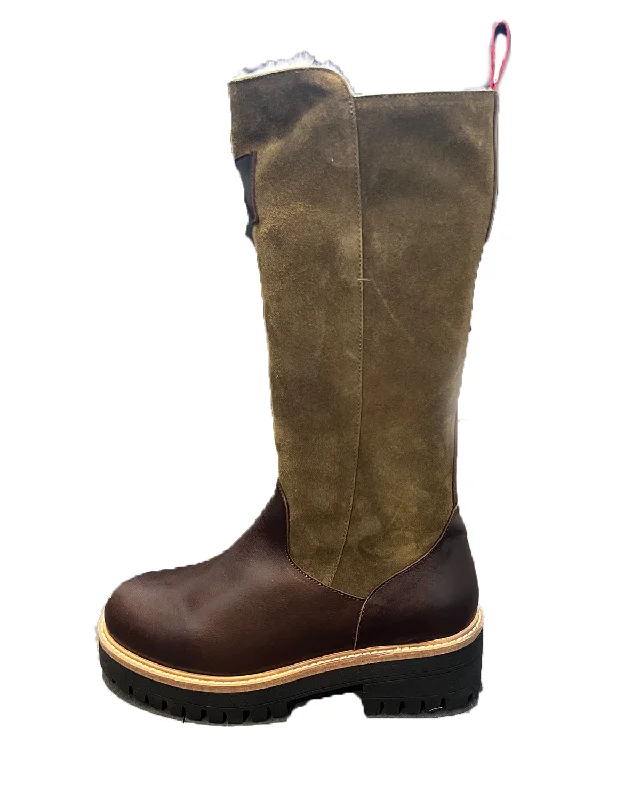 boots for extreme winter temperatures and wet conditions-Erstfeld Tall Lug Boot | Truffle