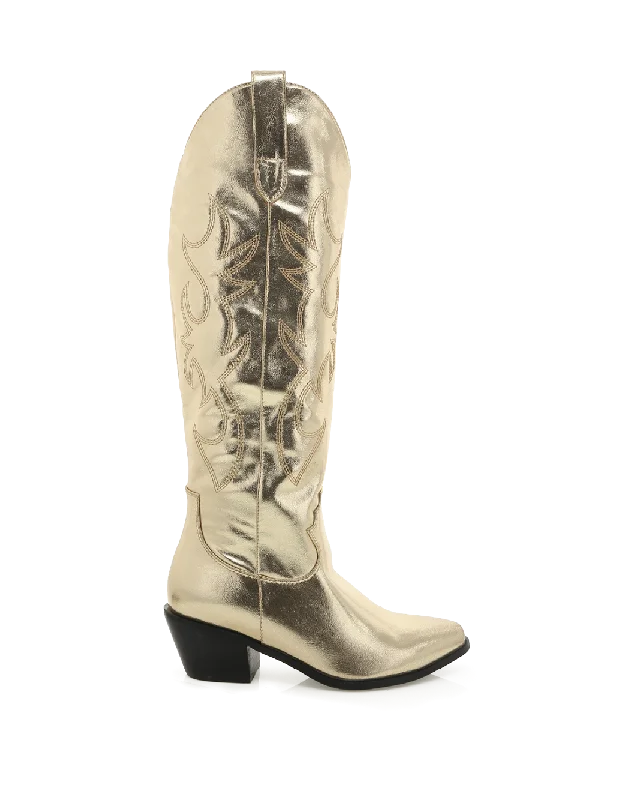 boots for preventing foot fatigue-URSON - GOLD METALLIC