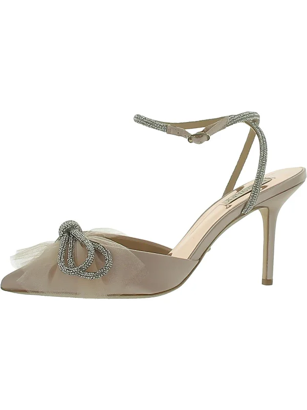 Sacred Womens Satin Bow Pumps