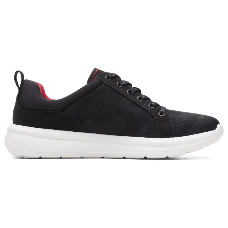 Clarks Ezera Lace Black Knit Sneaker (Women's)