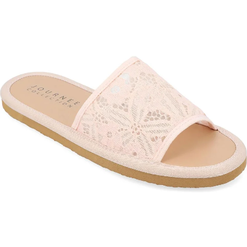 Sandals for women with colorful details for added flair -Journee Collection Womens Lace Slide Sandals