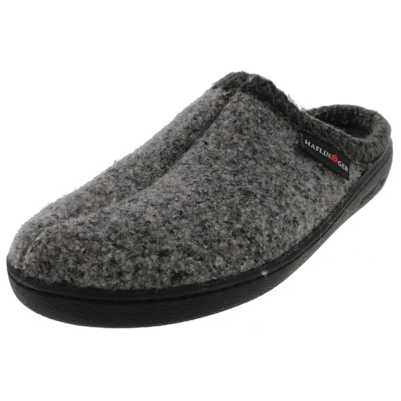 slippers with soft soles for extra comfort-Haflinger Womens Textured Contrast Trim Fleece Slippers