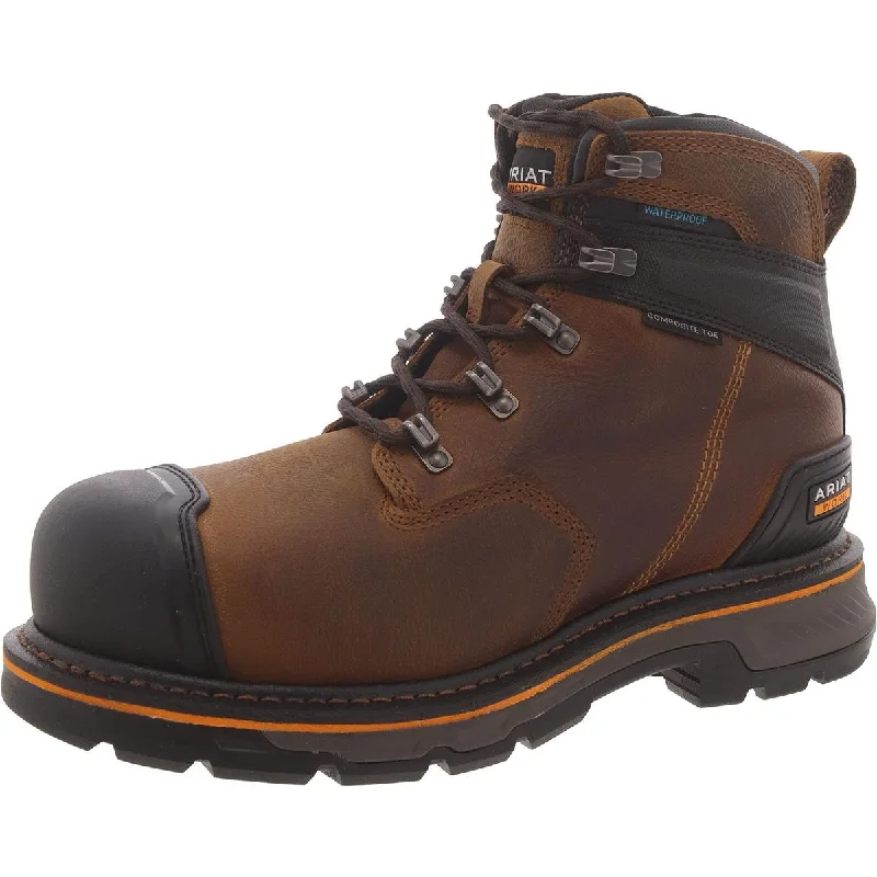 boots for hiking in the winter with waterproof features-Ariat Mens Stump Jumper 6" Leather Waterproof Work & Safety Boots