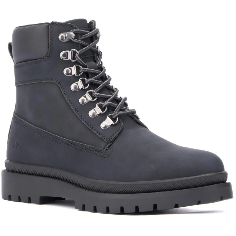 stylish boots for autumn and winter-Xray Mens Myles Faux Leather Work Combat & Lace-up Boots