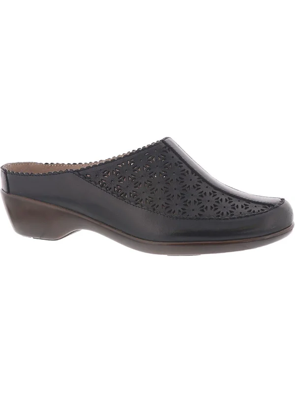 slippers for after a long day of work-Dusk Womens Leather Slip On Mules