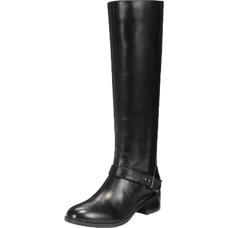 boots for comfort in snow and ice-Bandolino Womens Bloema Leather Tall Knee-High Boots