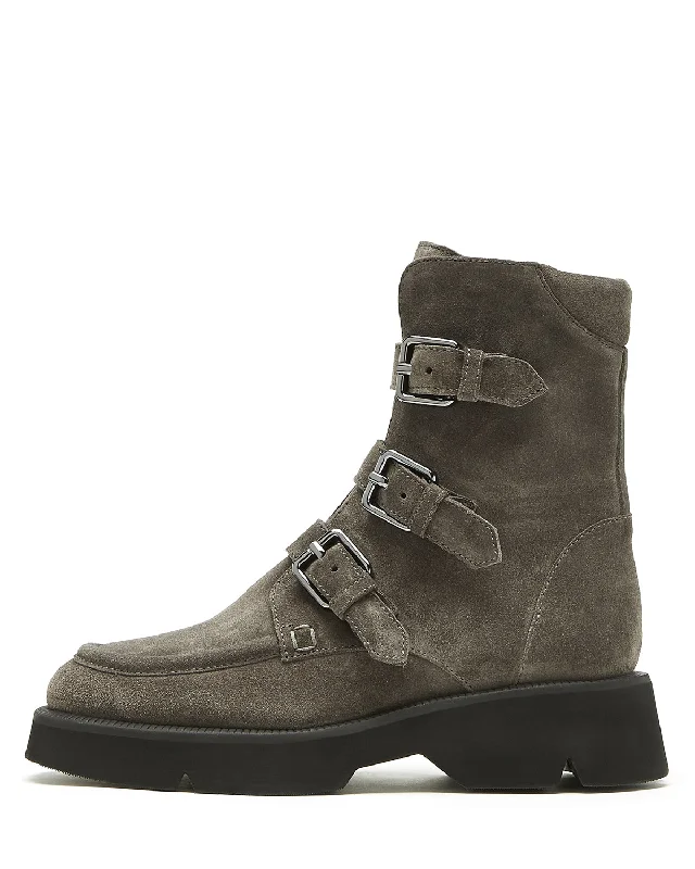 boots for snow and ice protection with extra warmth-Benwin Bootie | Charcoal Suede