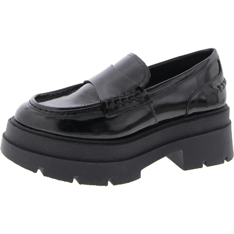 slip-on loafers for a trendy appearance -Steve Madden Womens Gaven Leather Slip On Loafers