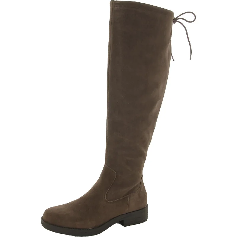 boots for outdoor sports in cold weather-Adam Tucker Me Too Womens Kody 14 Leather Round Toe Knee-High Boots