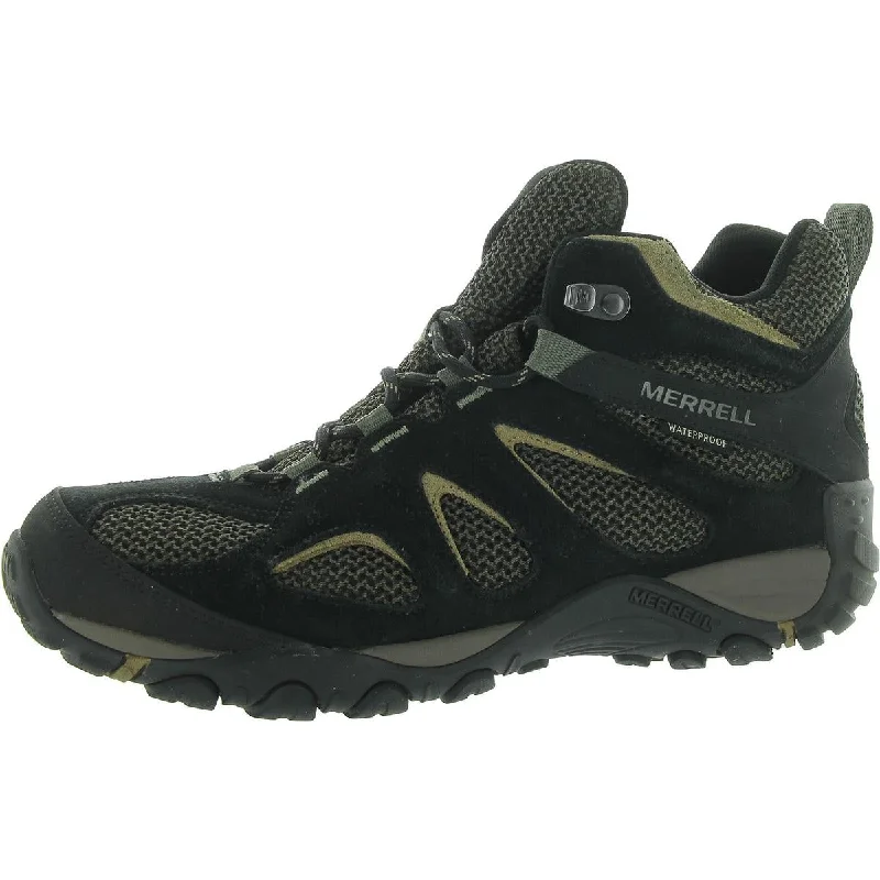 boots for outdoor sports in cold weather-Merrell Mens YOKOTA 2 MID Leather Cushioned Footbed Hiking Boots