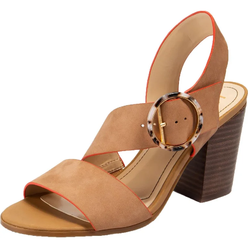 Comfortable sandals with flexible straps for easy movement -Lucca Lane Womens Torrance Leather Slip On Heel Sandals