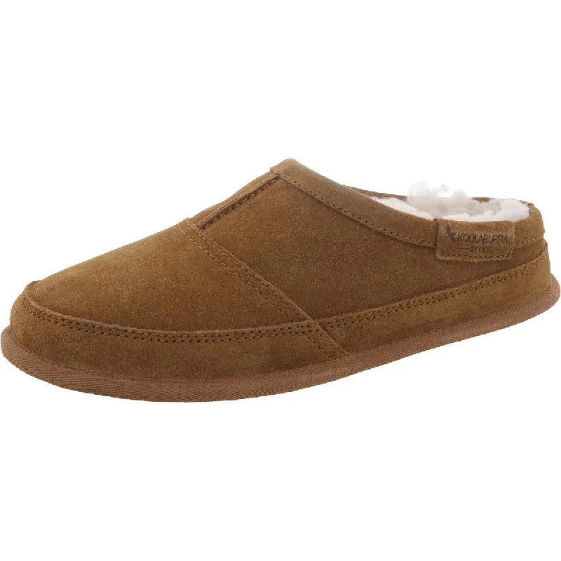 slippers for keeping your feet cozy at home-Koolaburra Womens Graisen Suede Faux Fur Moccasin Slippers