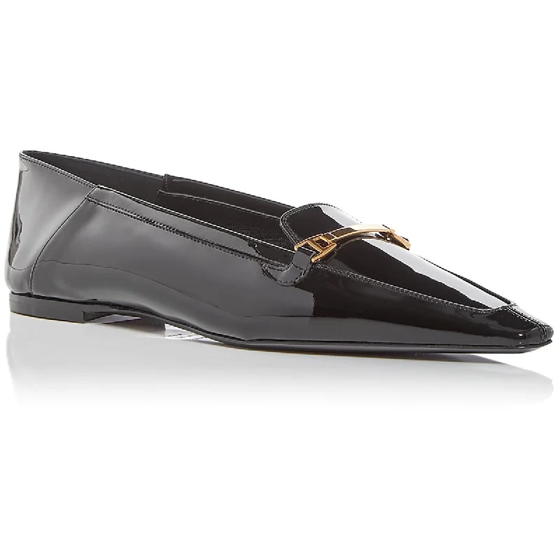 loafers for women with a stylish edge -Saint Laurent Womens Leather Slip On Loafers