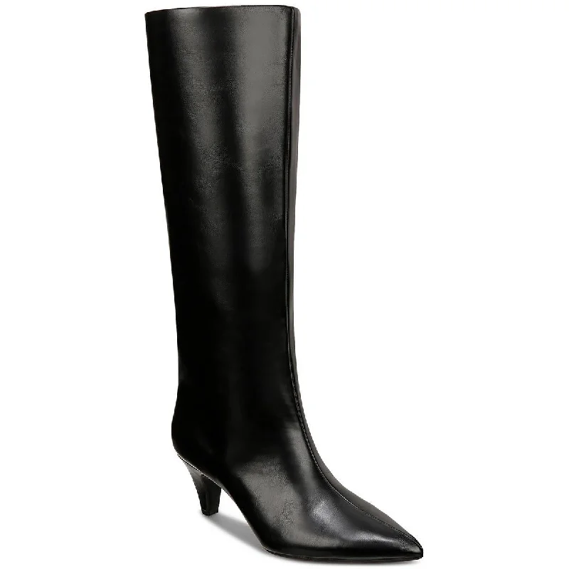 boots for insulating feet in freezing conditions-Alfani Womens Kaia Faux Leather Tall Knee-High Boots