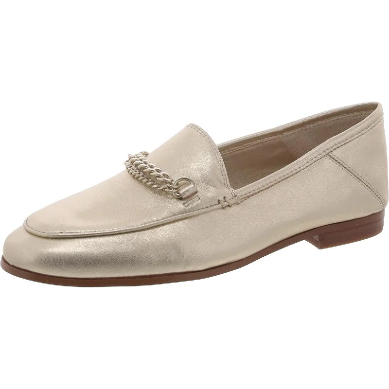 loafers for men with comfortable, plush interior -Sam Edelman Womens Lorenzo Leather Almond Te Loafers