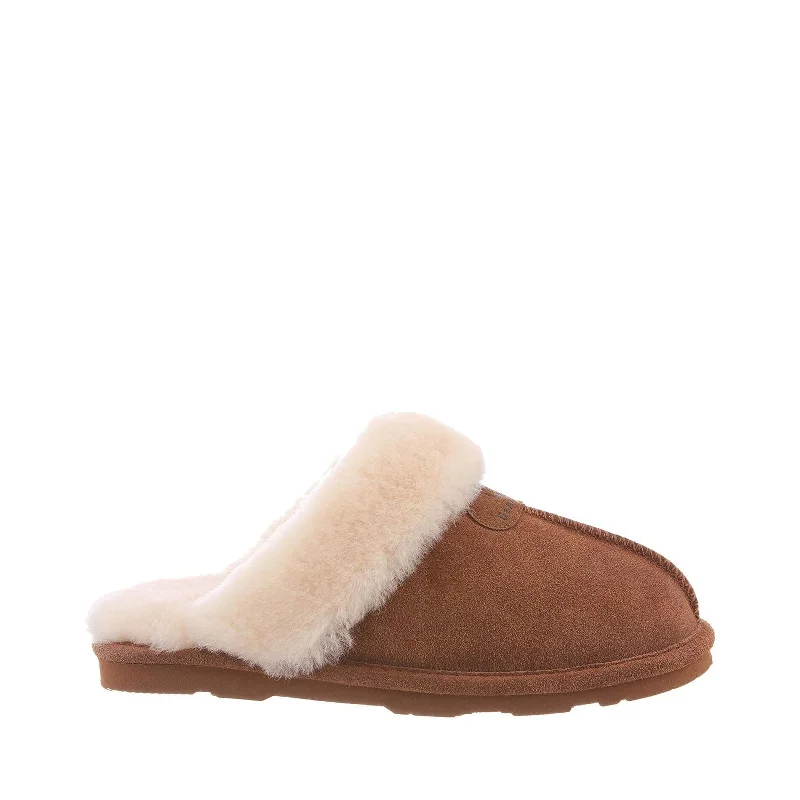 slippers for women with foot fatigue-Women's Shoes Bearpaw LOKI II Scuff Suede Slippers 671W HICKORY