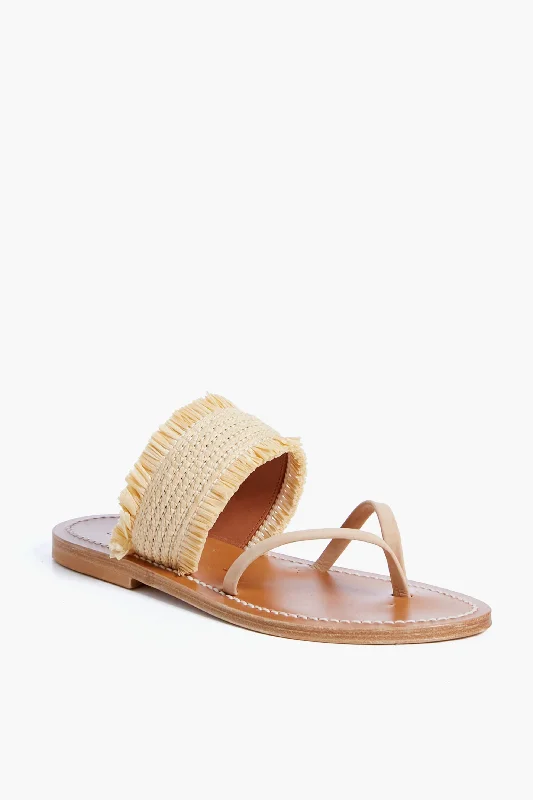 Comfortable sandals for casual wear with soft, flexible footbeds -Natural Raffia Telia Sandals