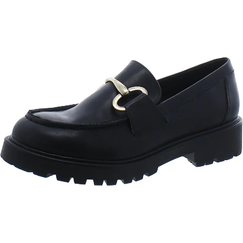 loafers with sleek silhouette for professional look -Steve Madden Womens Haezel Faux Leather Bit Loafers