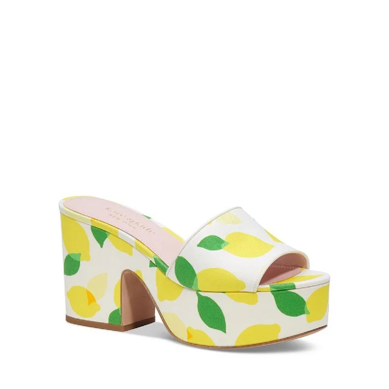 Comfortable sandals with soft leather for maximum comfort -Kate Spade New York Womens Ibiza Canvas Peep-Toe Platform Sandals