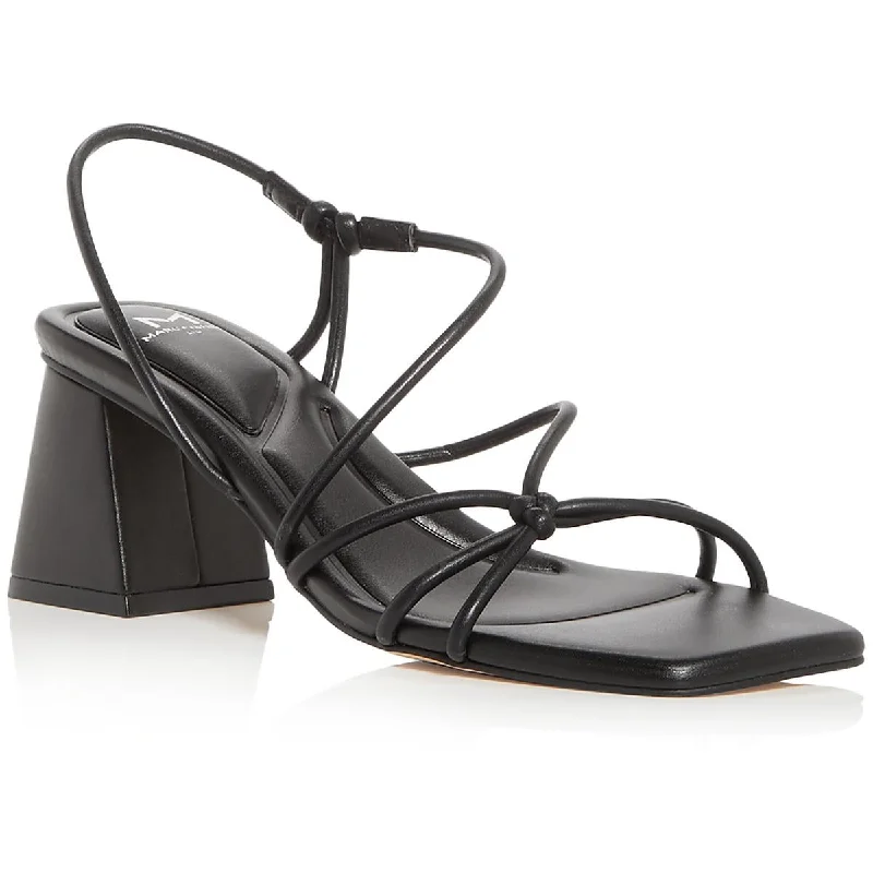 Comfortable sandals with breathable mesh straps for summer -Marc Fisher LTD Womens Calynda Faux Leather Dressy Slingback Sandals