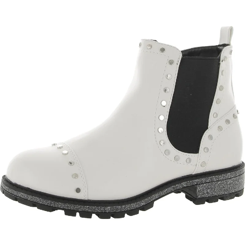 boots for keeping feet warm during winter sports-Nina Girls Jailyn Big Kid Studded Chelsea Boots