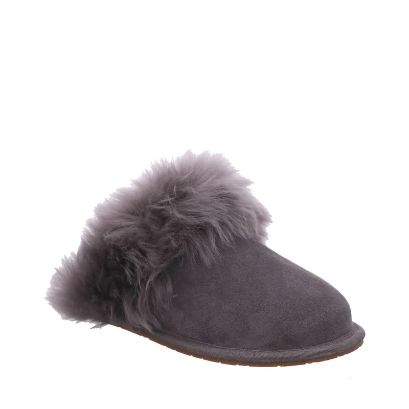 slippers for relaxation after a long day-Women's Shoes UGG SCUFF SIS Suede Slide Slippers 1122750 CHARCOAL