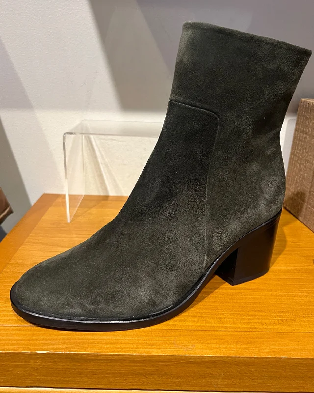 boots for slippery sidewalks in winter-Befo Stacked Heel Bootie | Fox