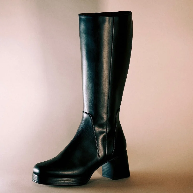 boots for fashionable outdoor winter style-Bardot Platform Knee High Boot