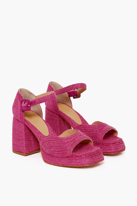 Comfortable sandals with extra cushioning for reduced foot fatigue -Cordon Fuchsia Vanesa Heeled Sandals