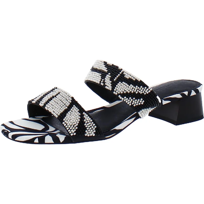 Comfortable sandals for travel with breathable material for comfort in hot climates -Sanctuary Womens Revive Beaded Stretch Slide Sandals