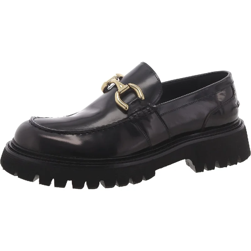 loafers with unique patterns for women -Steve Madden Womens Zylo Patent Leather Lugged Sole Loafers