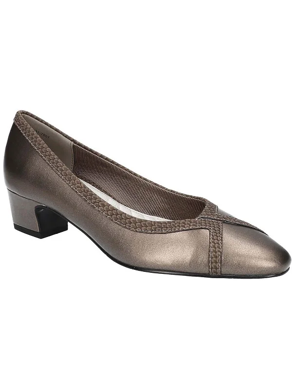 Myrtle Womens Faux Leather Comfort Insole Pumps