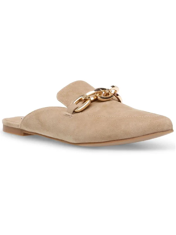 slippers with custom fit for your feet-Finish Womens Suede Embellished Mules