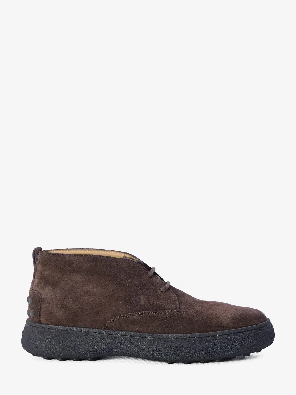 boots with insulated interior for extreme cold-TOD'S Desert Boots in Suede UK Size