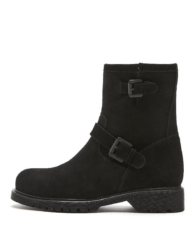 boots for comfort in long outdoor treks-Hanna Shearling Lined Boot | Black