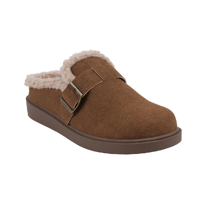 slippers for indoor and outdoor use-Vallery Brown Mule Slippers: Comfortable & Elegant for Fall