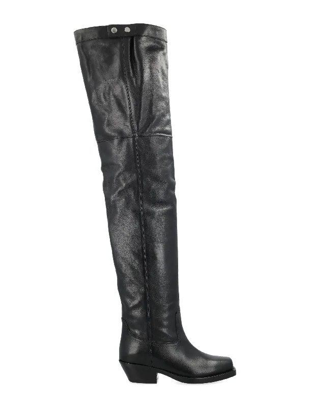 boots for people with foot pain needing extra comfort-ISABEL MARANT Chic Over-the-Knee Leather Boots