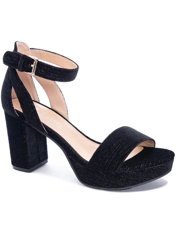 Womens Velvet Cushioned Footbed Pumps