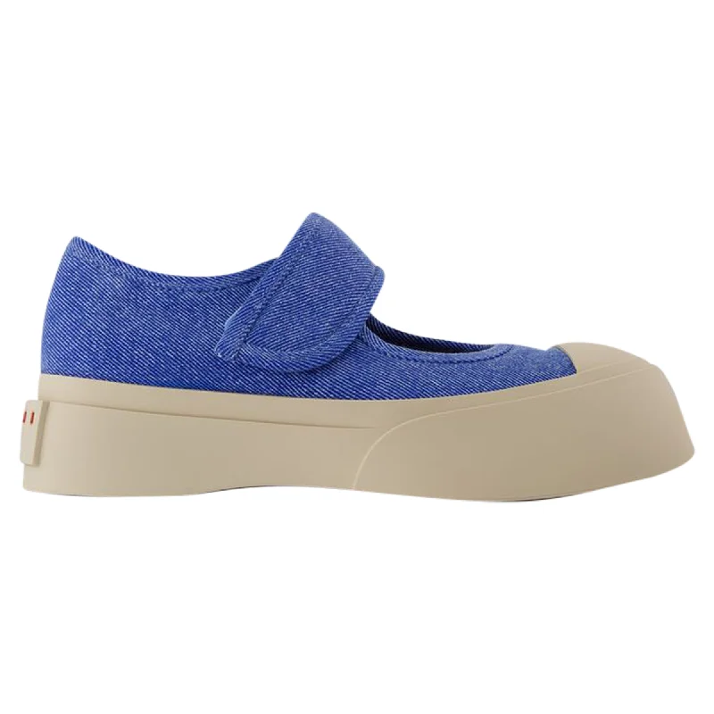 Mary Jane Sneakers - Marni - Cotton - Blue