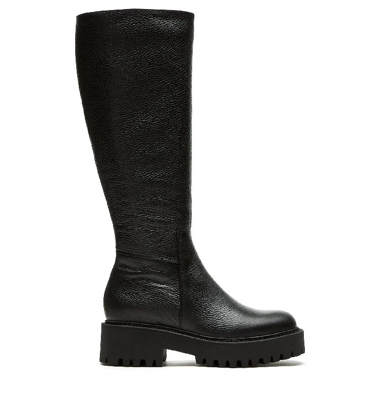 boots for women with narrow feet-NEVINS PEBBLED LEATHER BOOT