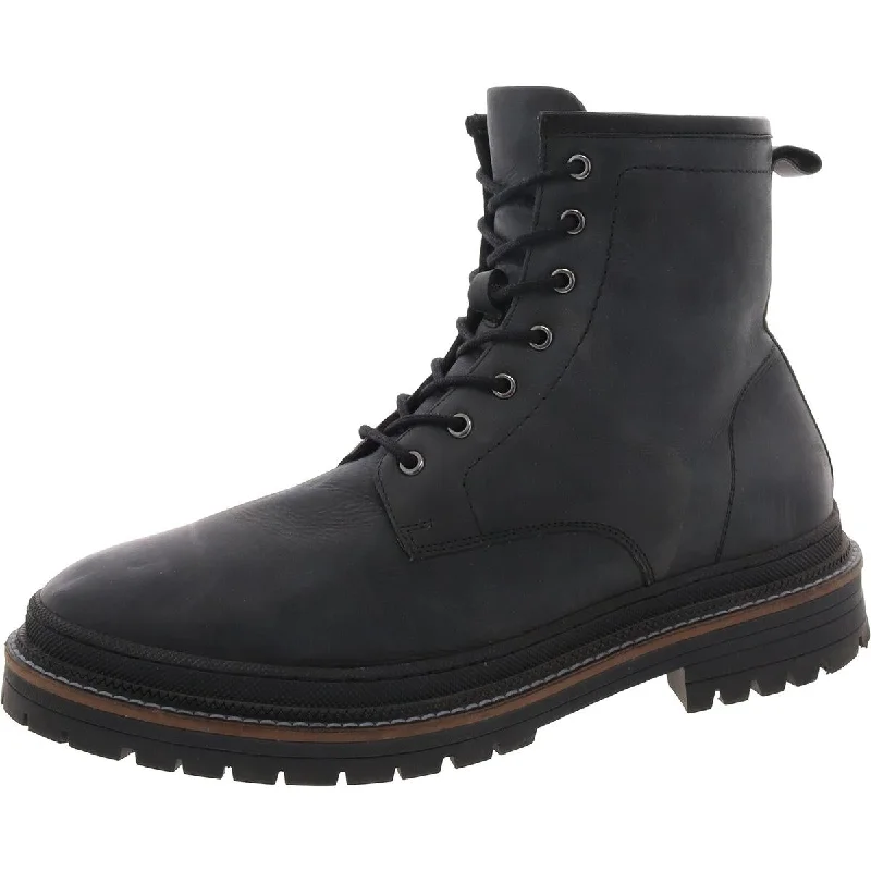 boots for men and women with comfortable lining-Thomas & Vine Mens Leather Lace-Up Combat & Lace-Up Boots