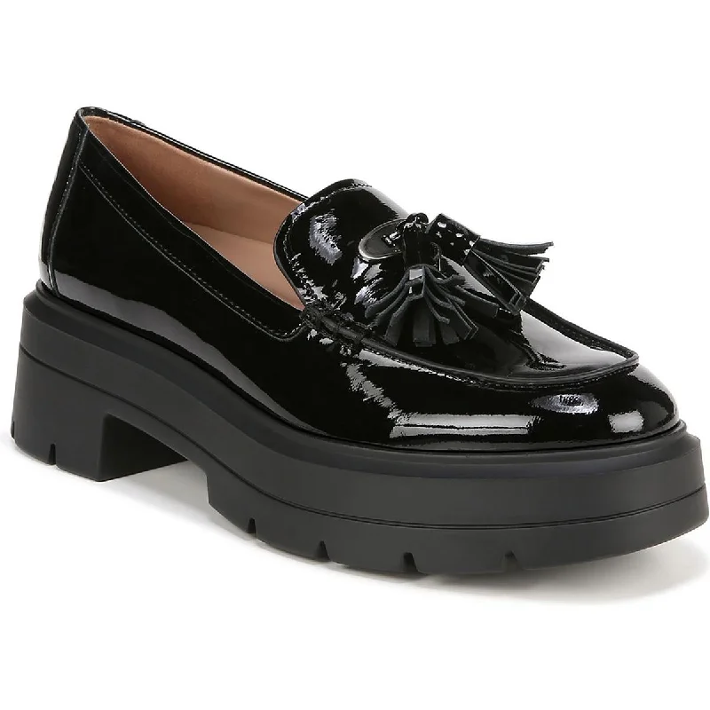 loafers for women with luxurious soft leather -Naturalizer Womens Nieves Patent Leather Slip On Loafers